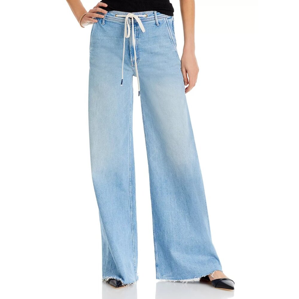 MOTHER The Drawn Undercover Prep Heel High Rise Wide Leg Jeans Size 28